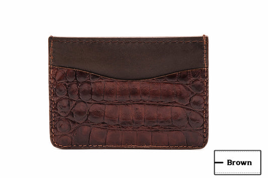 Brown Alligator Leather Wallet