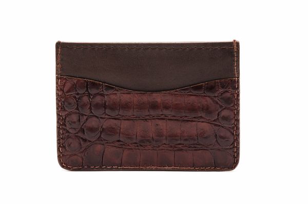 Brown Alligator Leather Wallet