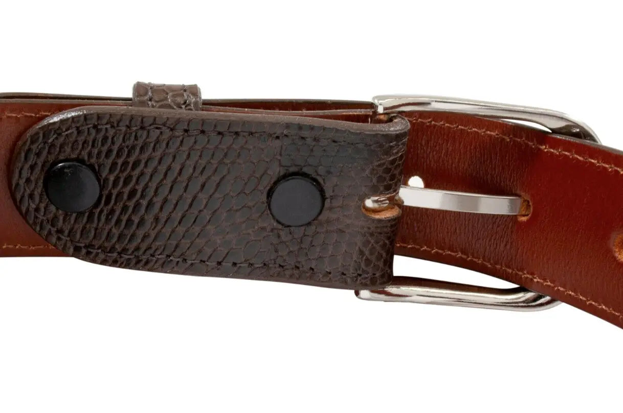 Brown Lizard Leather Belt