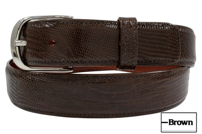 Brown Lizard Leather Belt