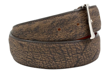 Brown Rustic Cape Buffalo Leather Belt