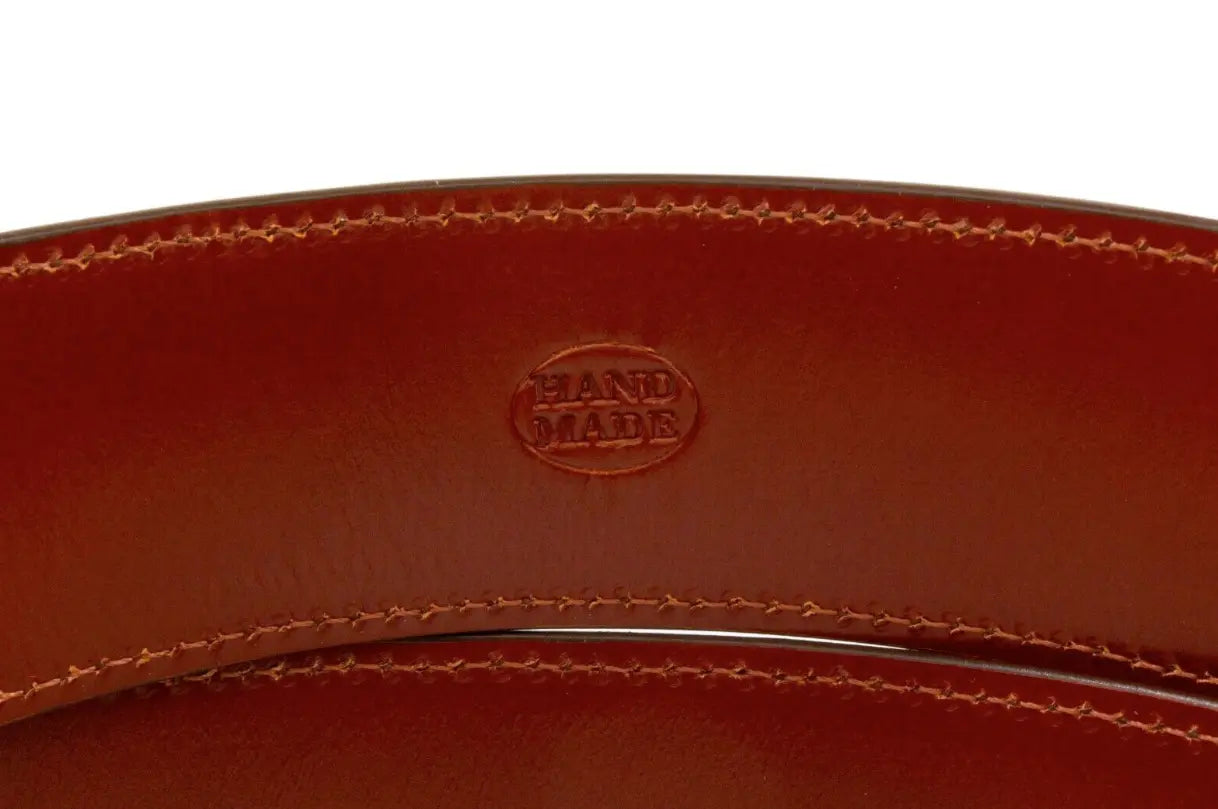 Genuine Brown Smooth Ostrich Leather Belt