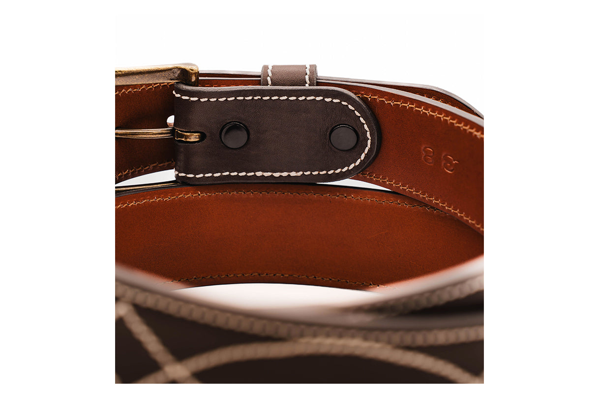 Buckaroo Brown Italian Calf Leather Belt