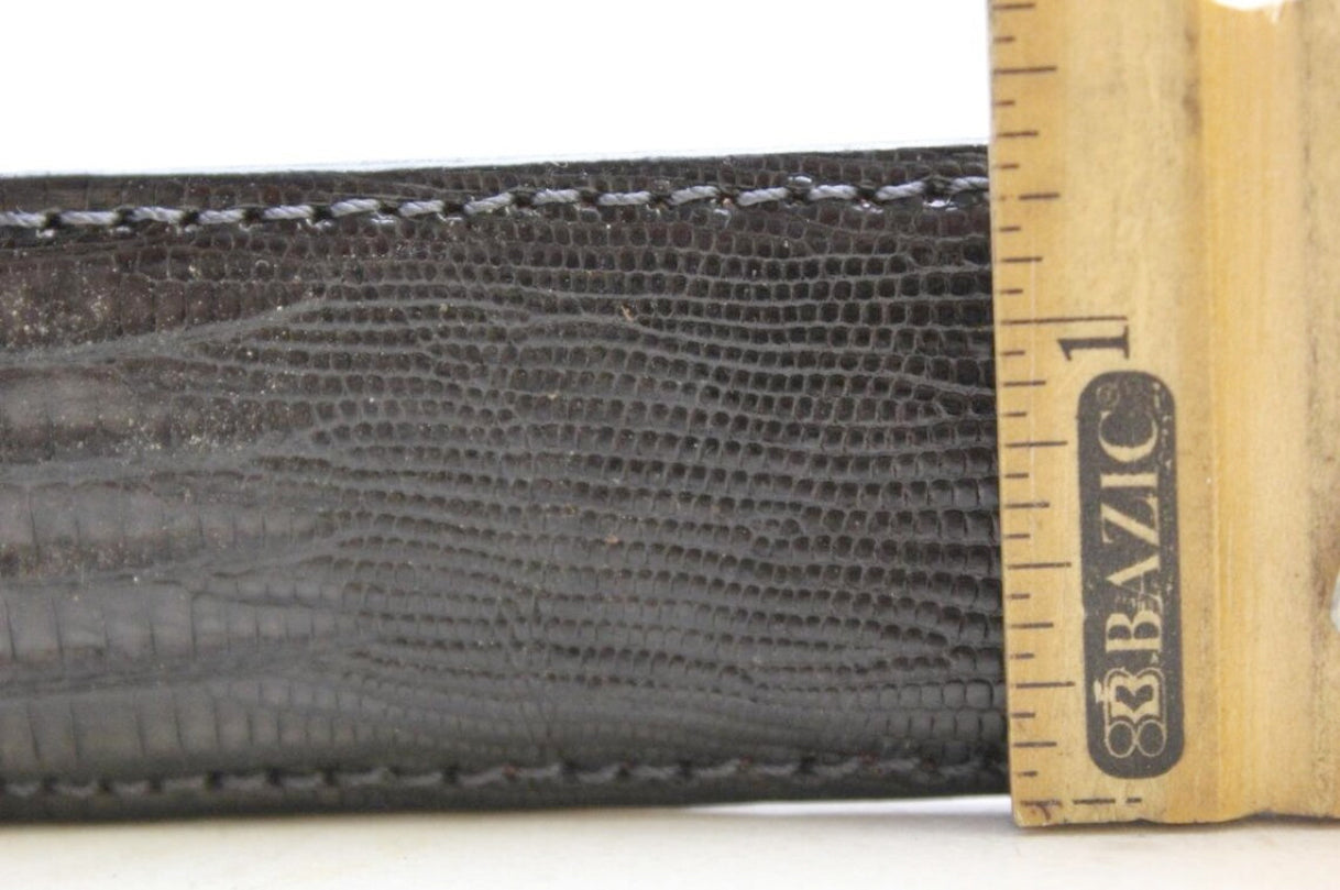 Charcoal Gray Lizard leather Belt