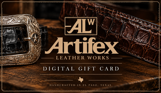 Artifex Leather Works Gift Card | Exotic Leather Belts & Accessories