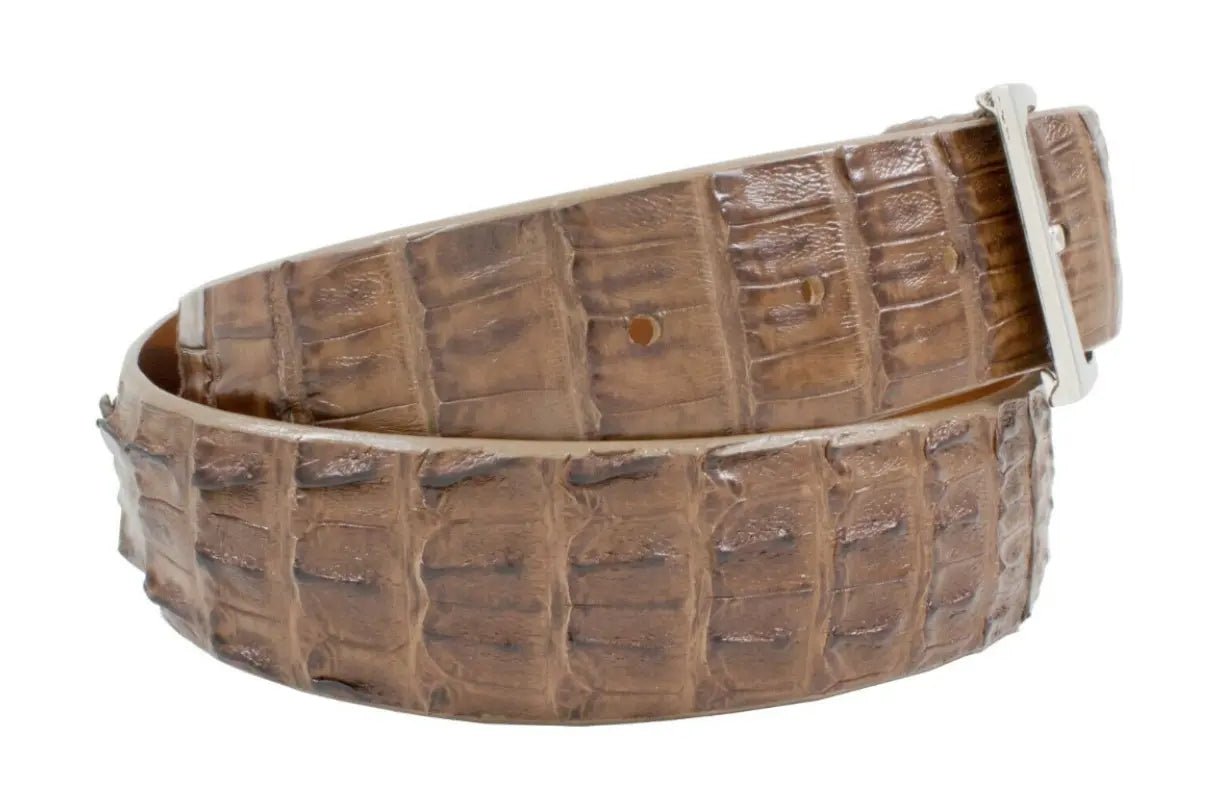 Waxy Cigar Alligator Double Tail Leather Belt