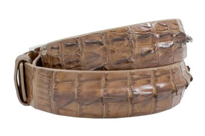 Waxy Cigar Alligator Double Tail Leather Belt