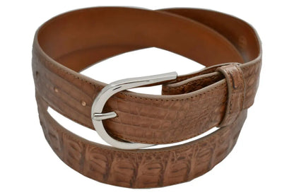 Genuine Cigar Brown Alligator Leather Belt for men