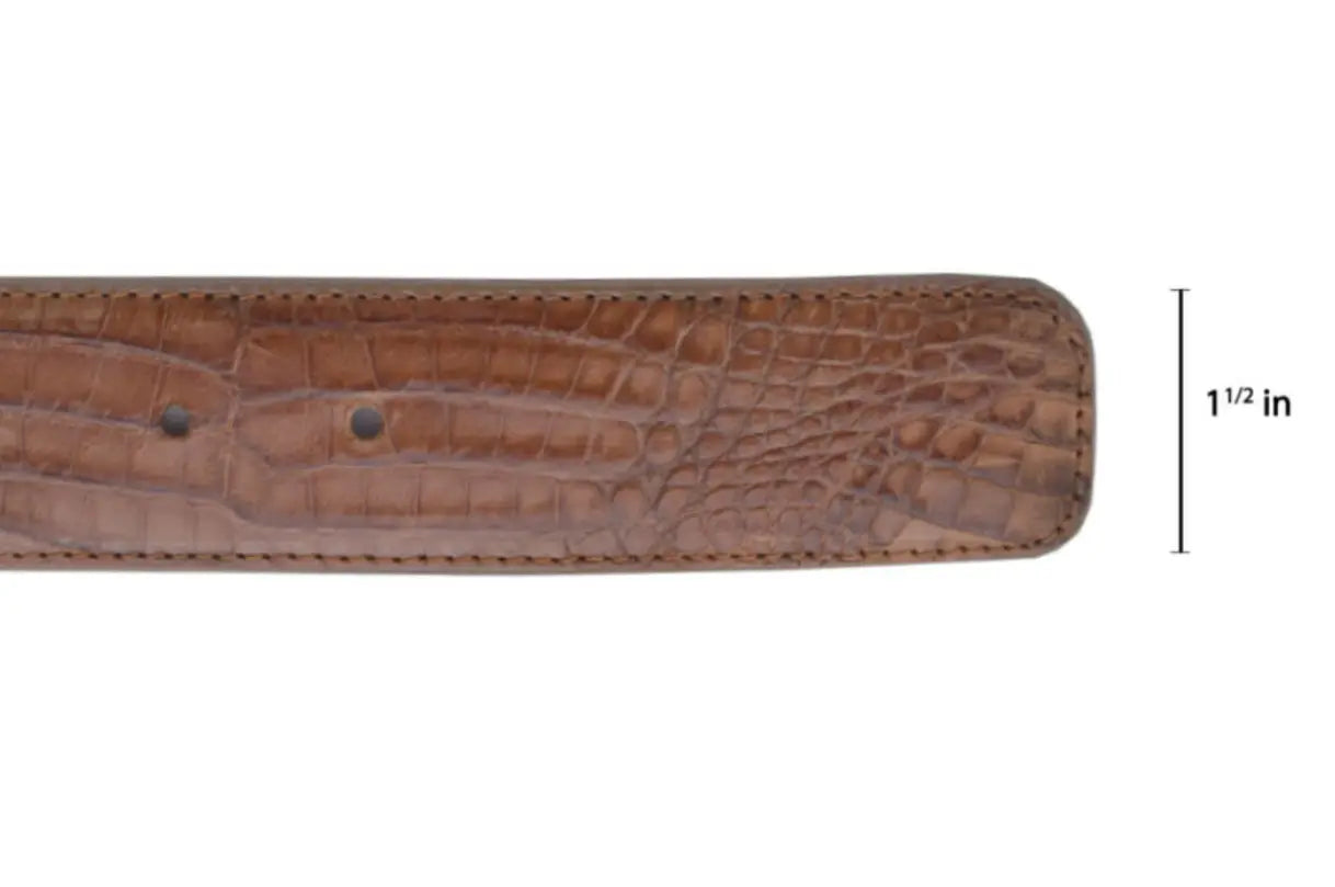 Genuine Cigar Brown Alligator Leather Belt for men