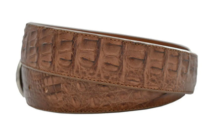 Genuine Cigar Brown Alligator Leather Belt for men