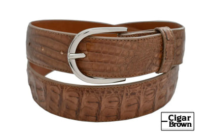 Genuine Cigar Brown Alligator Leather Belt for men