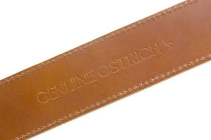 Cigar Bruciato Full Quill Ostrich Leather Belt