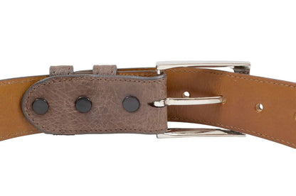 Cigar Bruciato Full Quill Ostrich Leather Belt