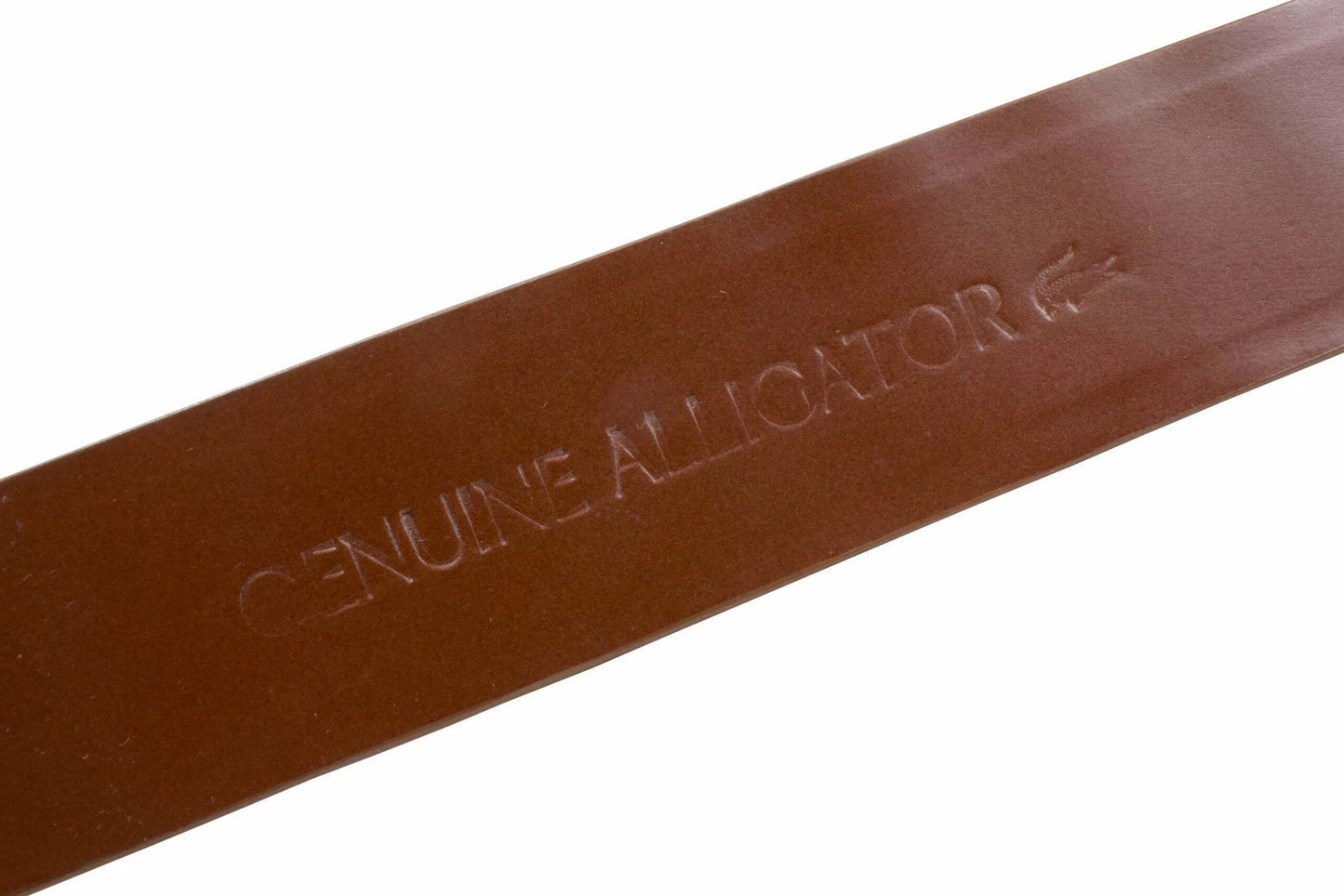 Genuine Cognac Hornback Alligator Leather Belt