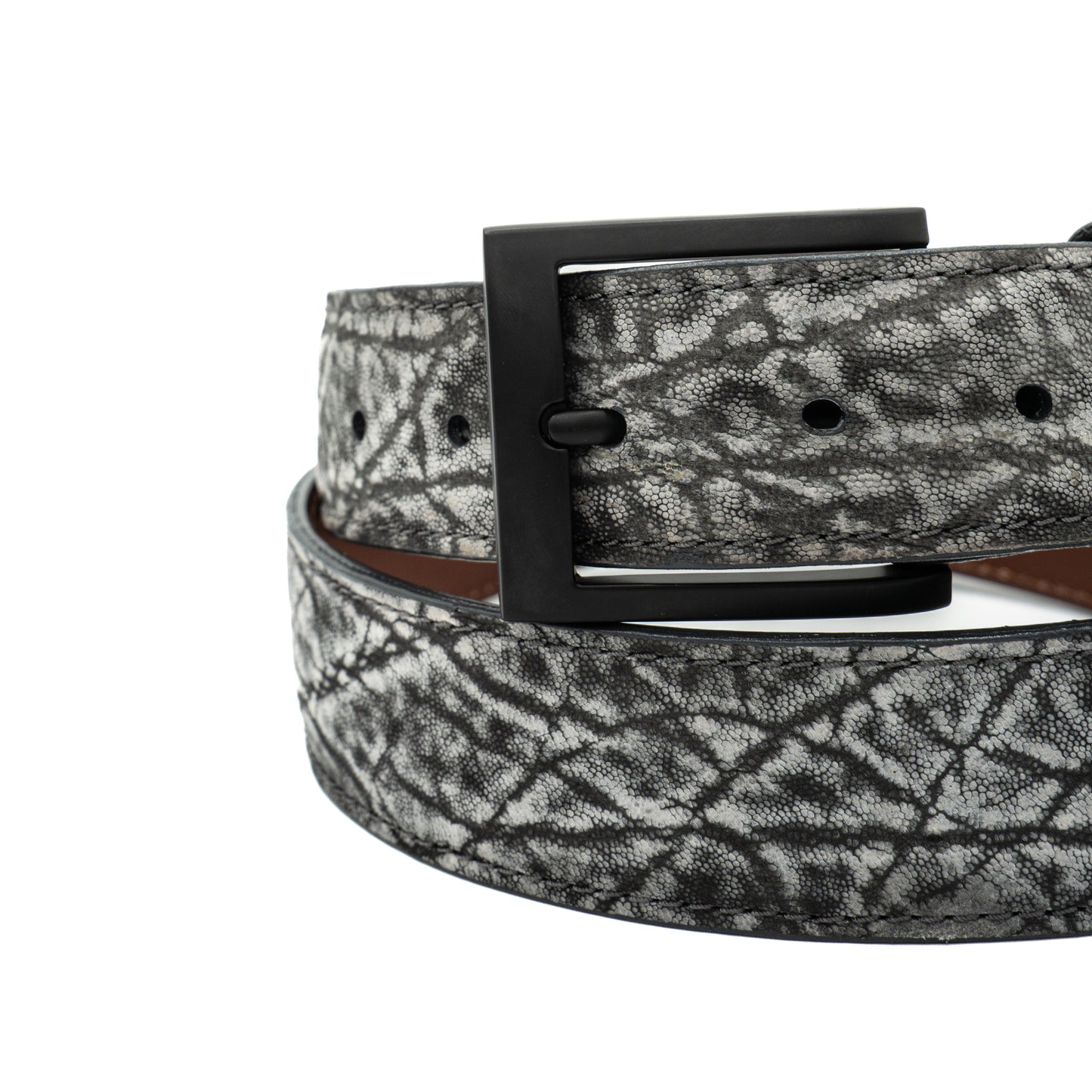 Safari Gray Elephant Leather Belt