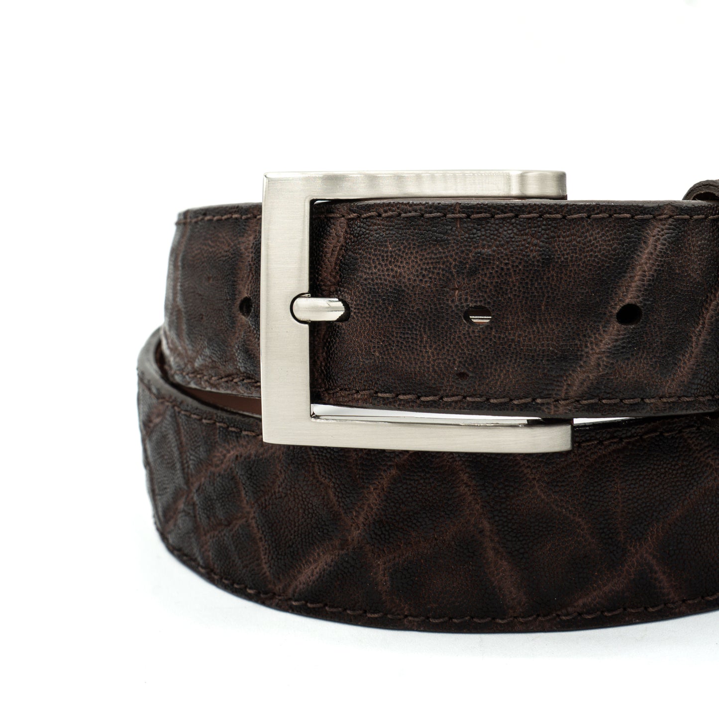 Genuine Dark Brown Elephant  Leather Belt