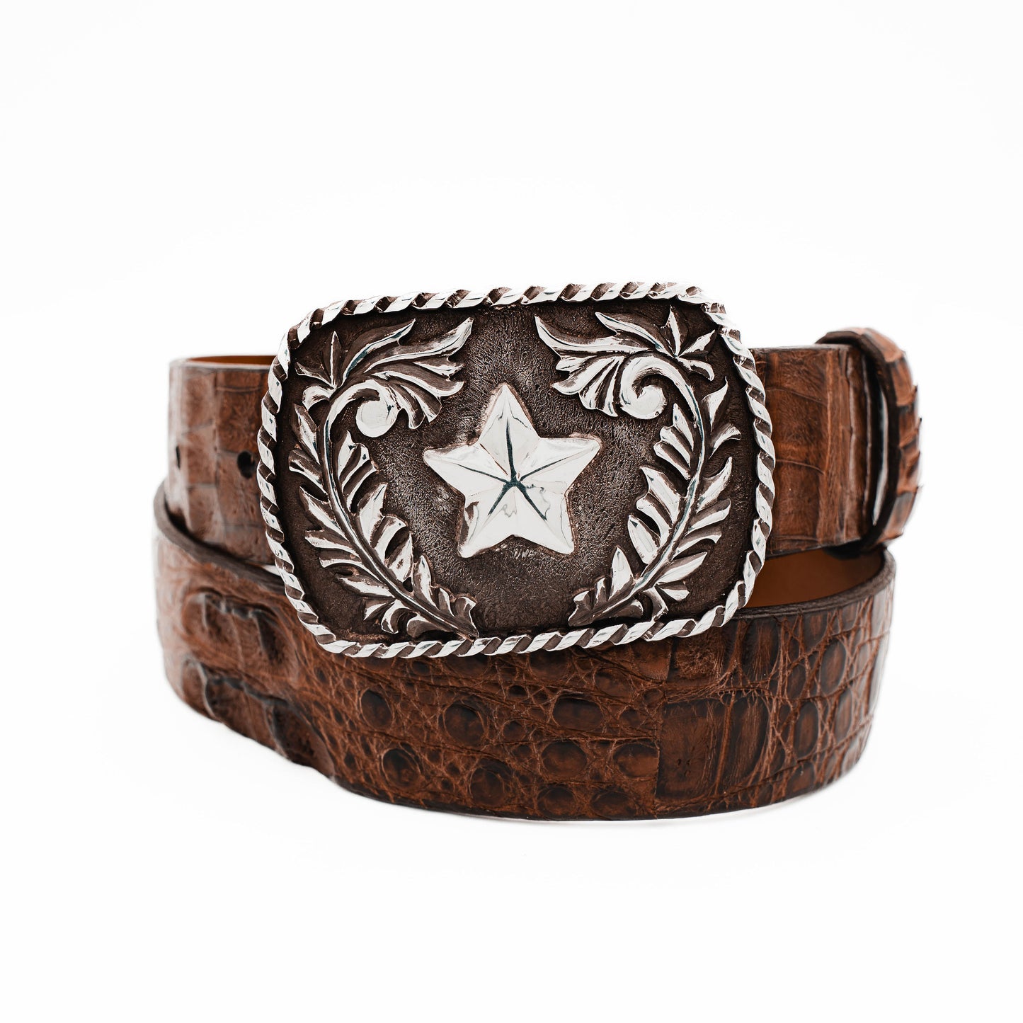 Lone Star Solid Sterling Silver Trophy Belt Buckle