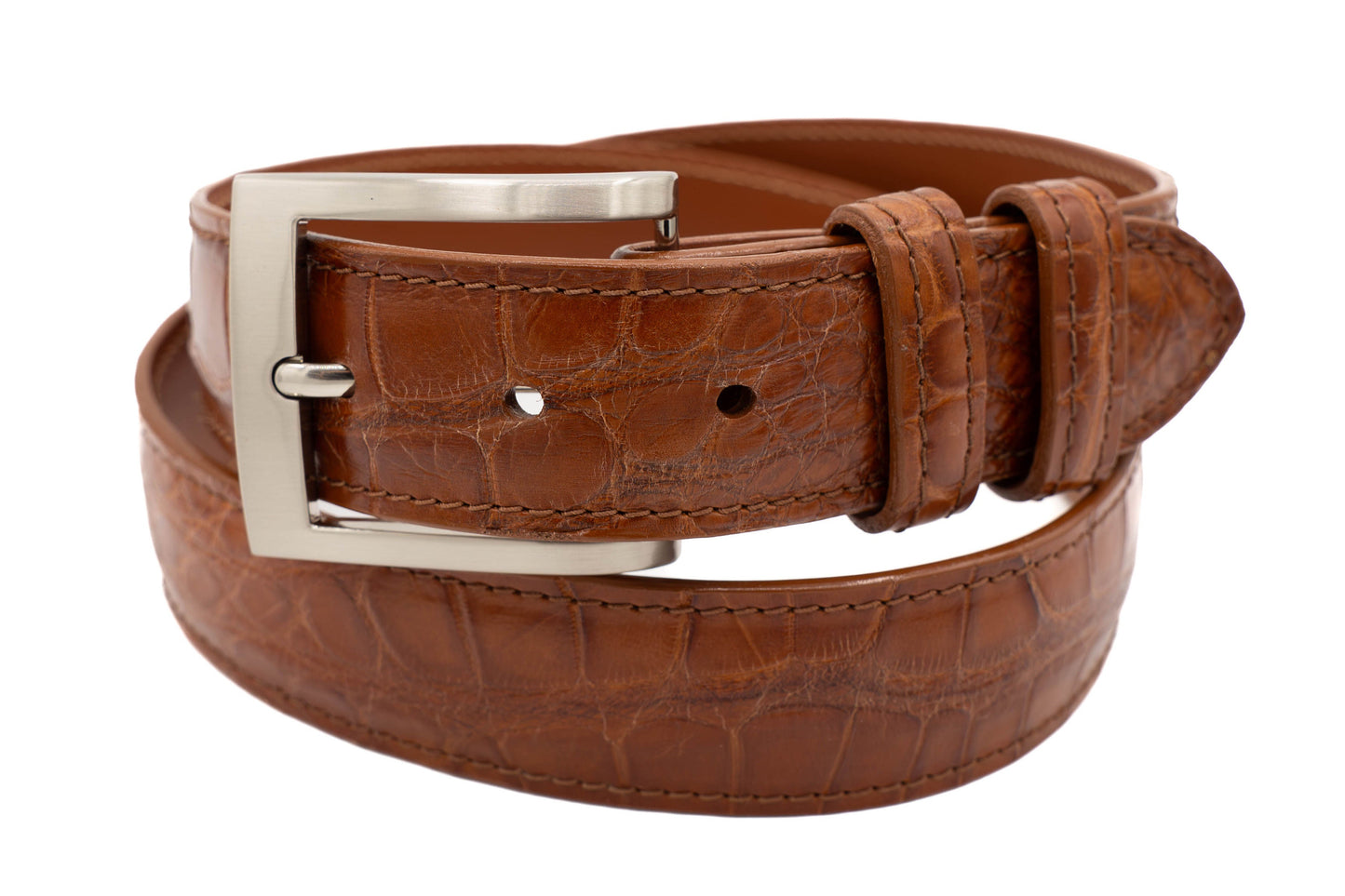 ULTRA Limited Brandy American Alligator Leather Belt