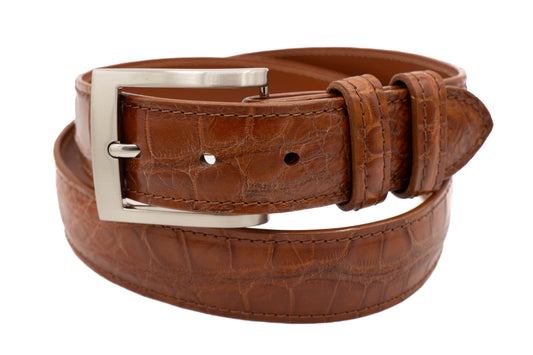 ULTRA Limited Brandy American Alligator Leather Belt