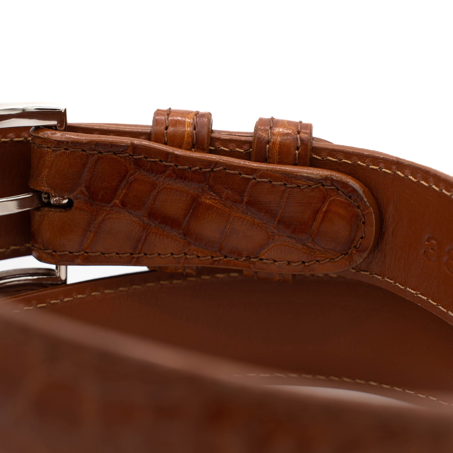 ULTRA Limited Brandy American Alligator Leather Belt