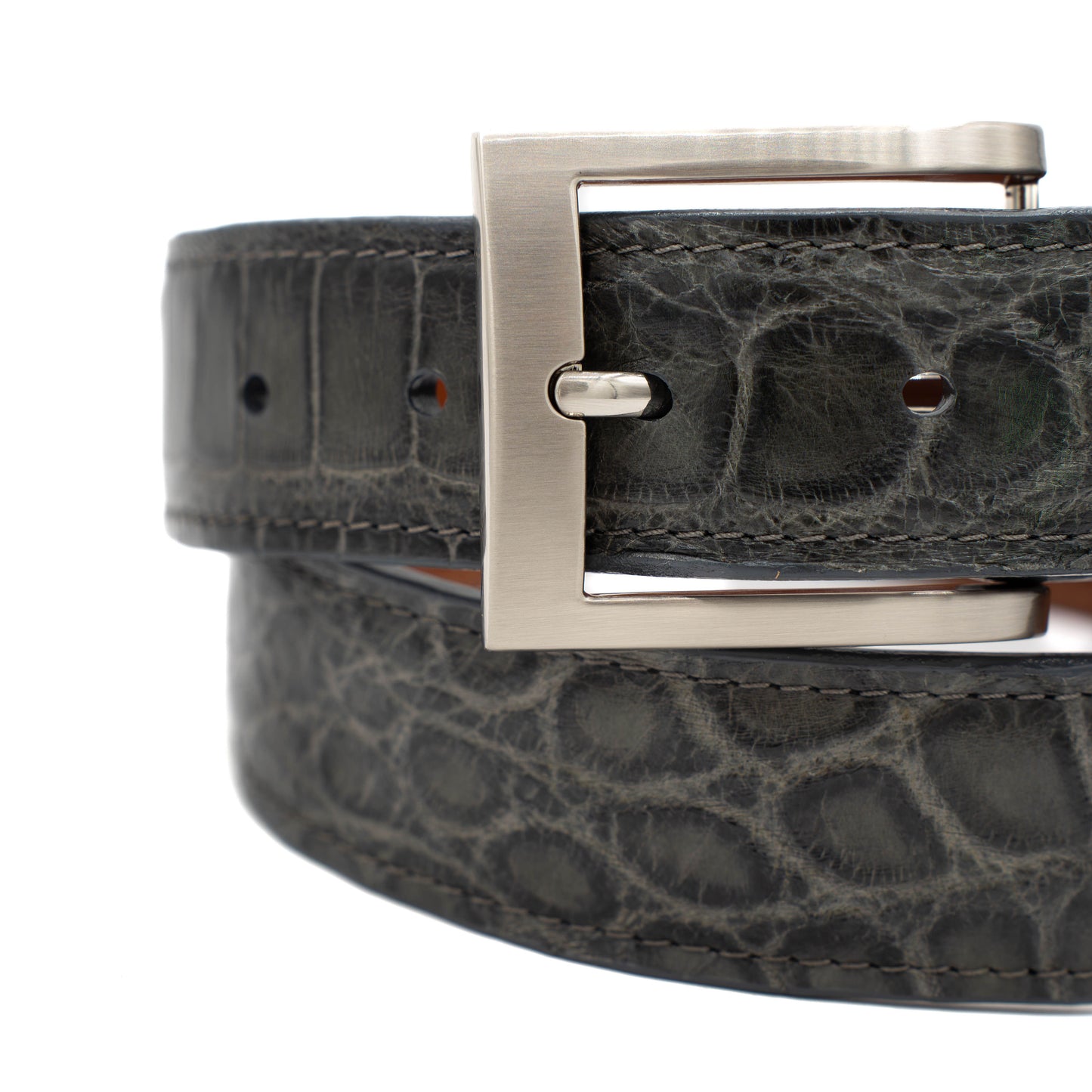 ULTRA Limited Graphite Gray American Alligator Leather Belt