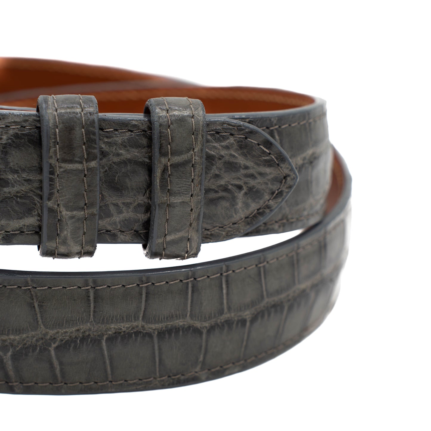 ULTRA Limited Graphite Gray American Alligator Leather Belt