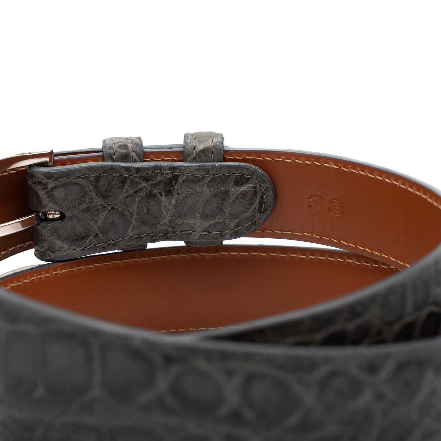 ULTRA Limited Graphite Gray American Alligator Leather Belt