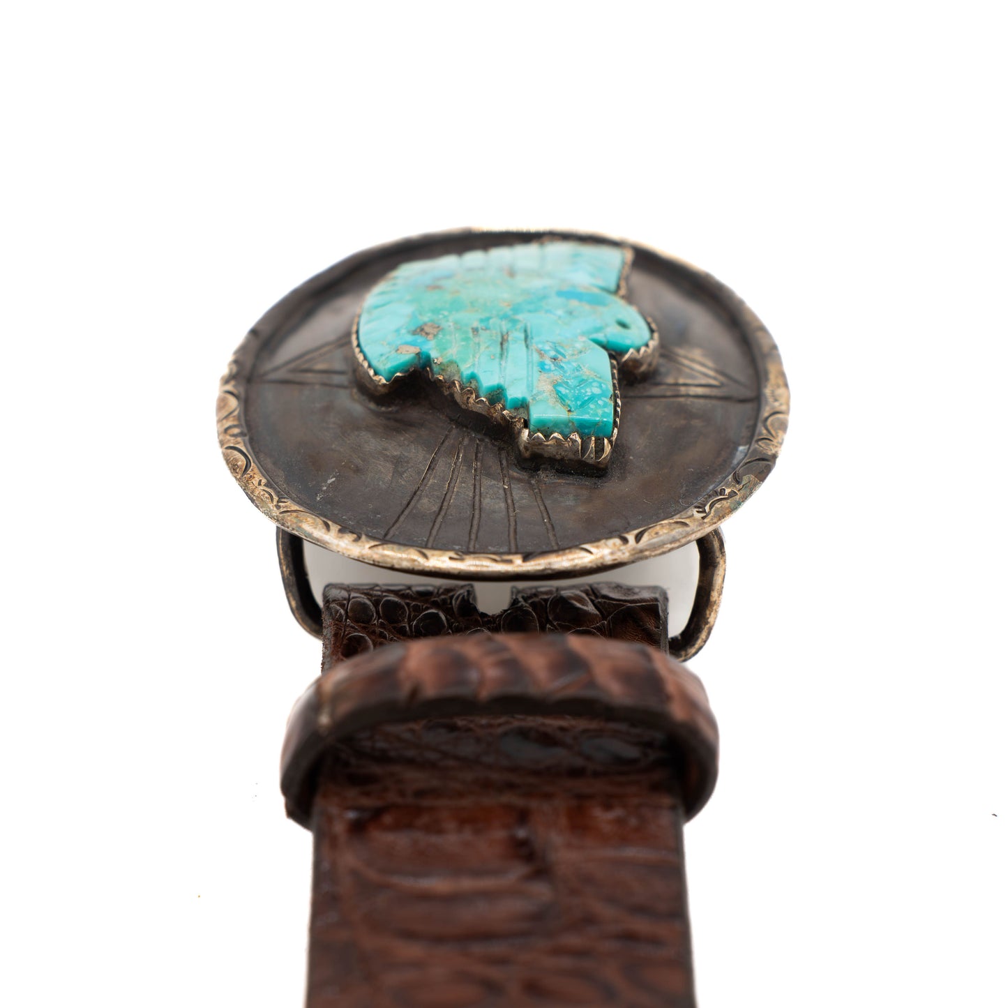 Thunderbird Heirloom Turquoise Buckle