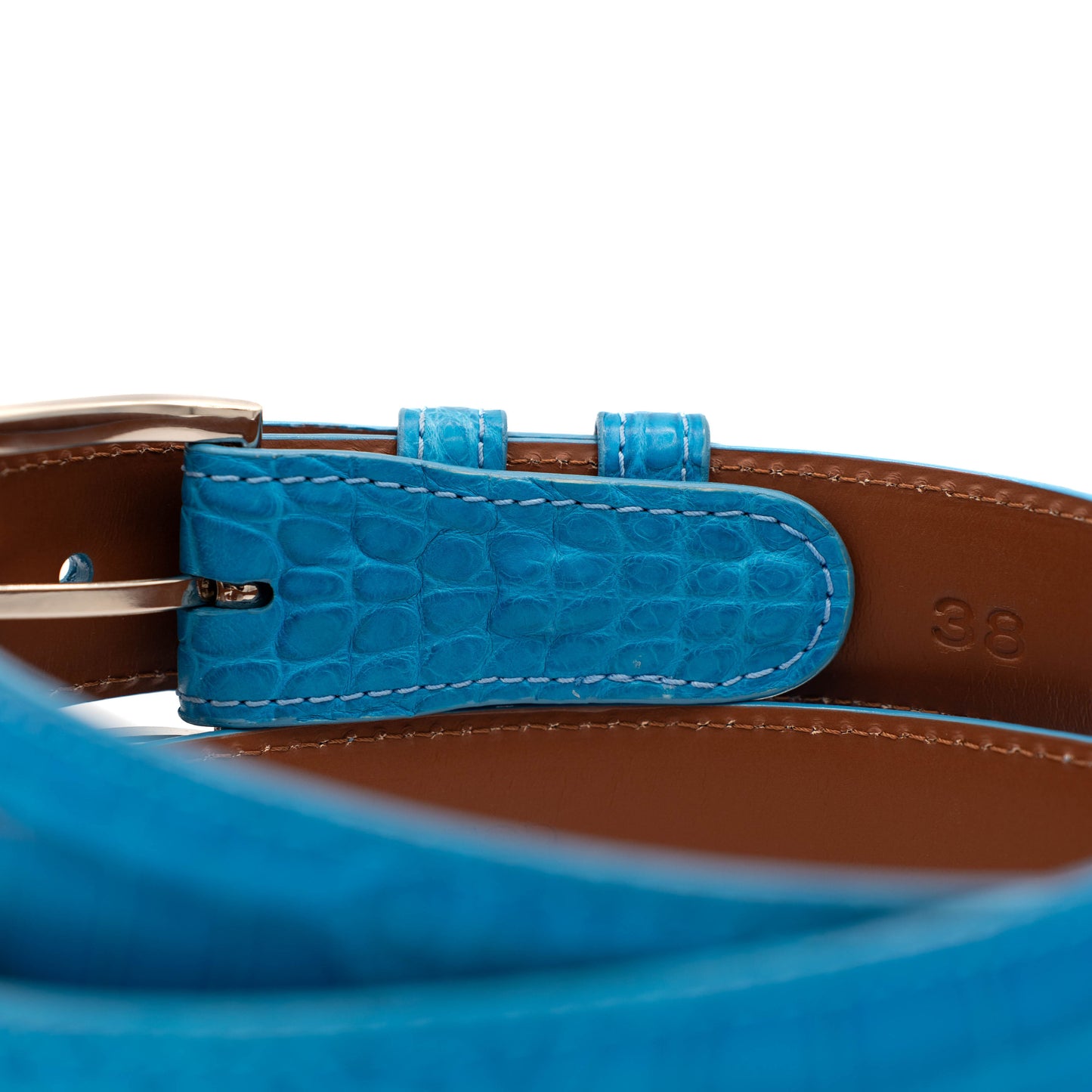 ULTRA Limited Aqua Blue American Alligator Leather Belt