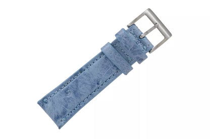 Denim Bruciato Full Quill Ostrich Leather Watch Strap