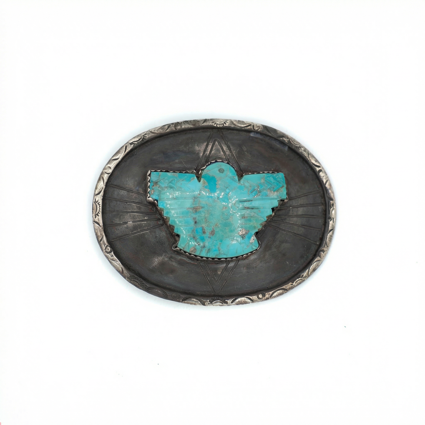 Thunderbird Heirloom Turquoise Buckle