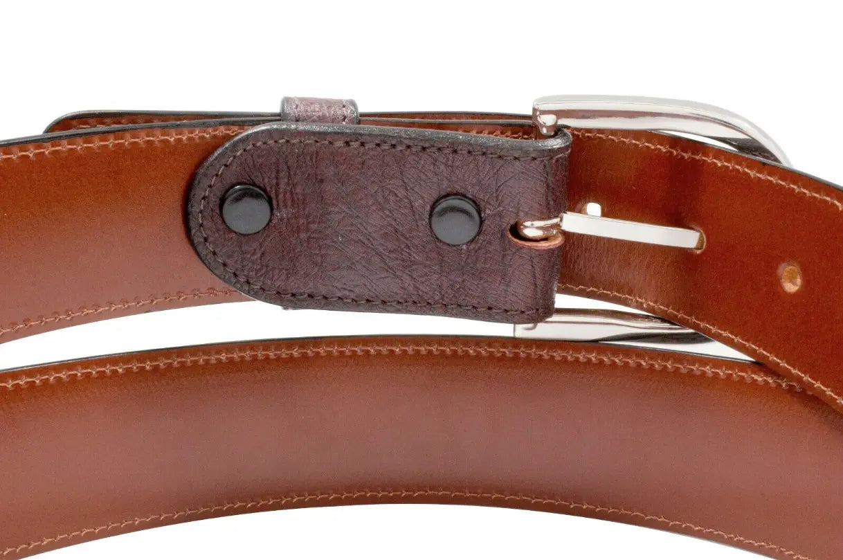 Black Cherry Full Quill Ostrich Leather Belt