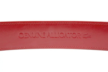 Genuine AAA ULTRA Red Suede Alligator Leather Belt