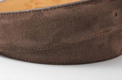 Genuine Brown Italian Suede Leather Belt