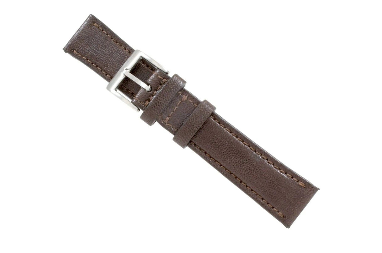 Genuine Goat Brown Leather Watch Strap