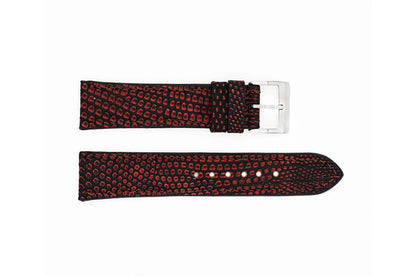 Genuine Washed Red Lizard Leather Watch Strap