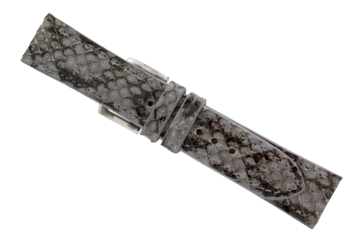 Gray Python Leather Watch Strap