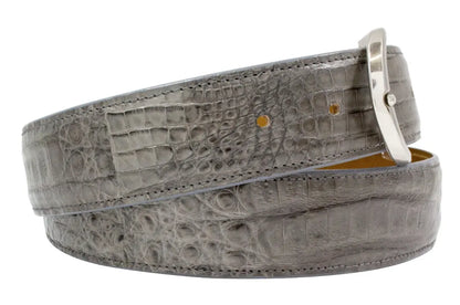 Genuine Grey Alligator Leather Belt for men