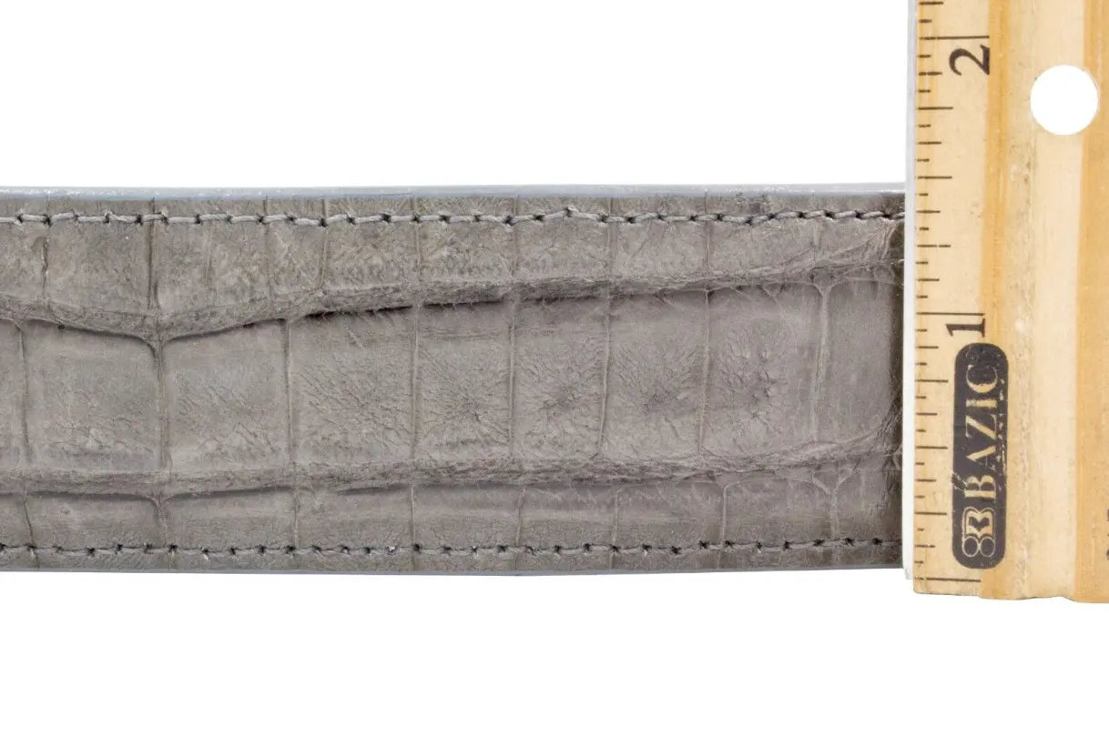 Genuine Grey Alligator Leather Belt for men