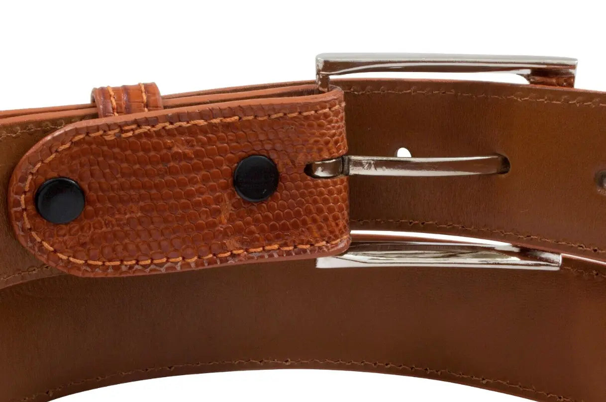 Cognac Lizard leather Belt