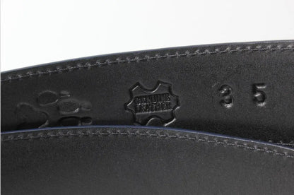 Navy Blue Lizard Leather Belt