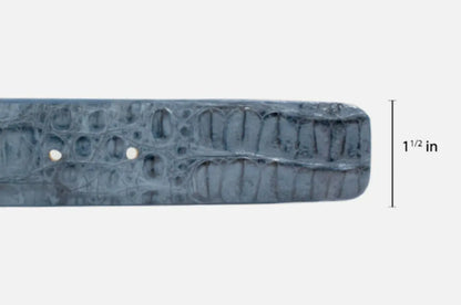 Hornback Blue Jean Caiman Crocodile Leather Belt