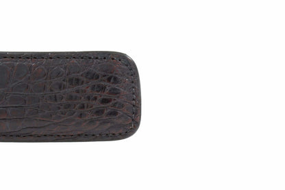 Genuine Black Cherry  Alligator Belt for men