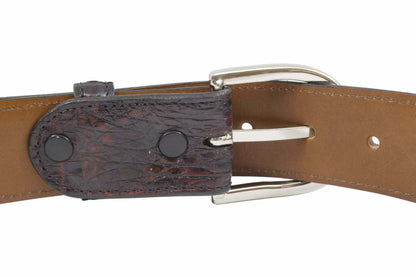 Genuine Black Cherry  Alligator Belt for men