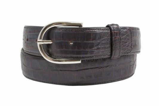 Genuine Black Cherry  Alligator Belt for men