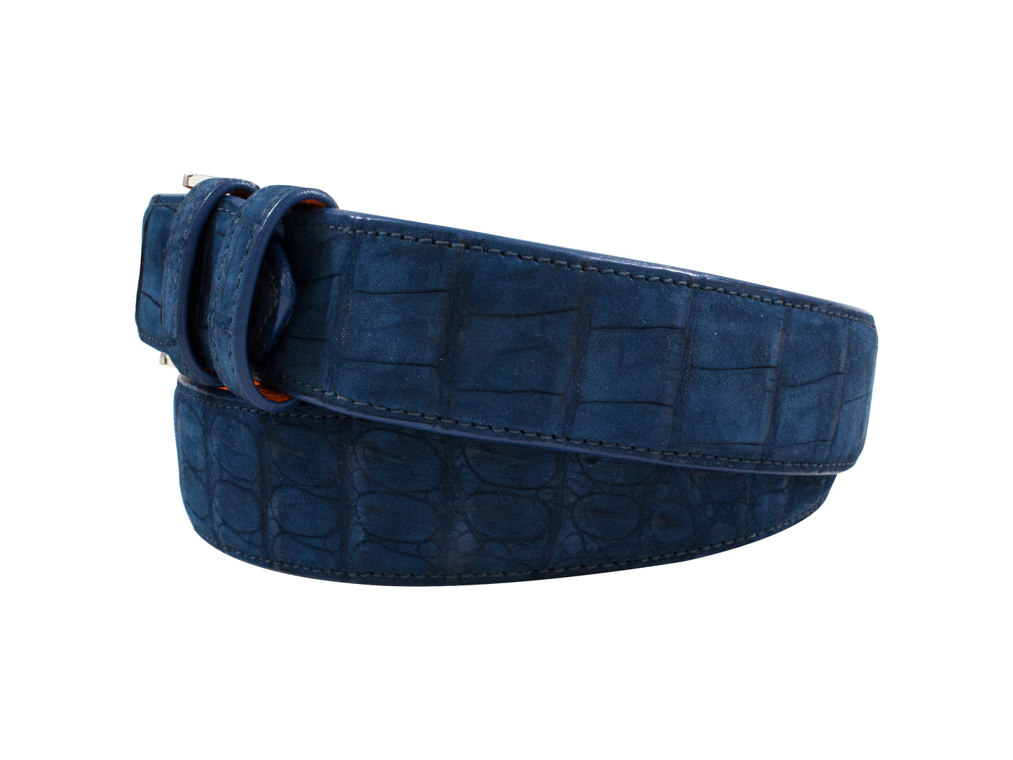 AAA ULTRA Blue Suede Alligator Leather Belt