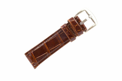 Peanut Brown Alligator Leather Watch Strap