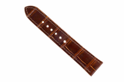 Peanut Brown Alligator Leather Watch Strap