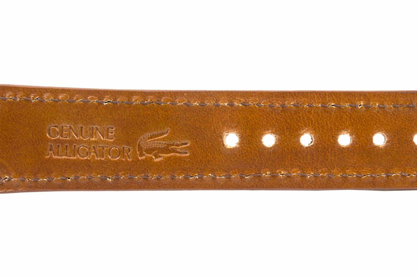 Peanut Brown Alligator Leather Watch Strap