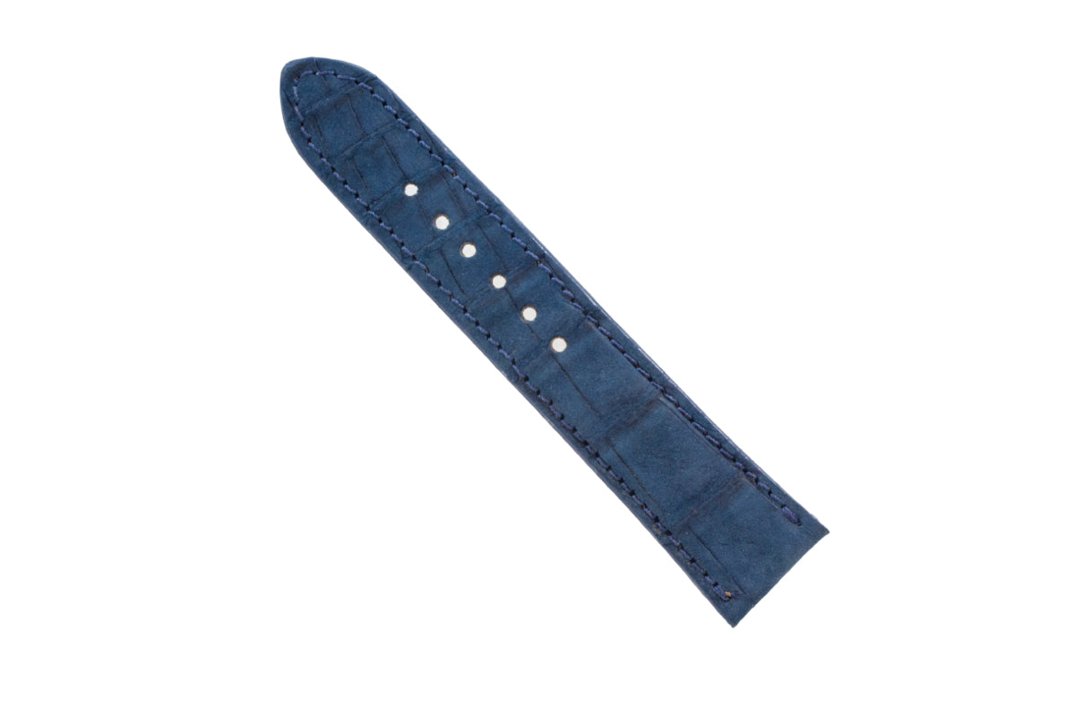 AAA Ultra Blue Suede Alligator Leather Watch Strap